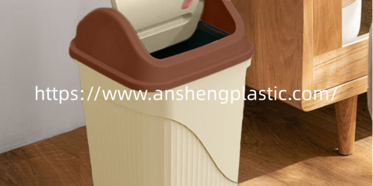 Can Ansheng Double Lid Plastic Trash Can Supplier Designs Reduce Mixing Waste